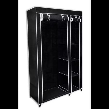 Armario plegable 110x45x175 cm negro