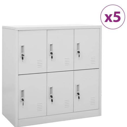 Taquilla de metal 6 puertas 5 UNIDADES